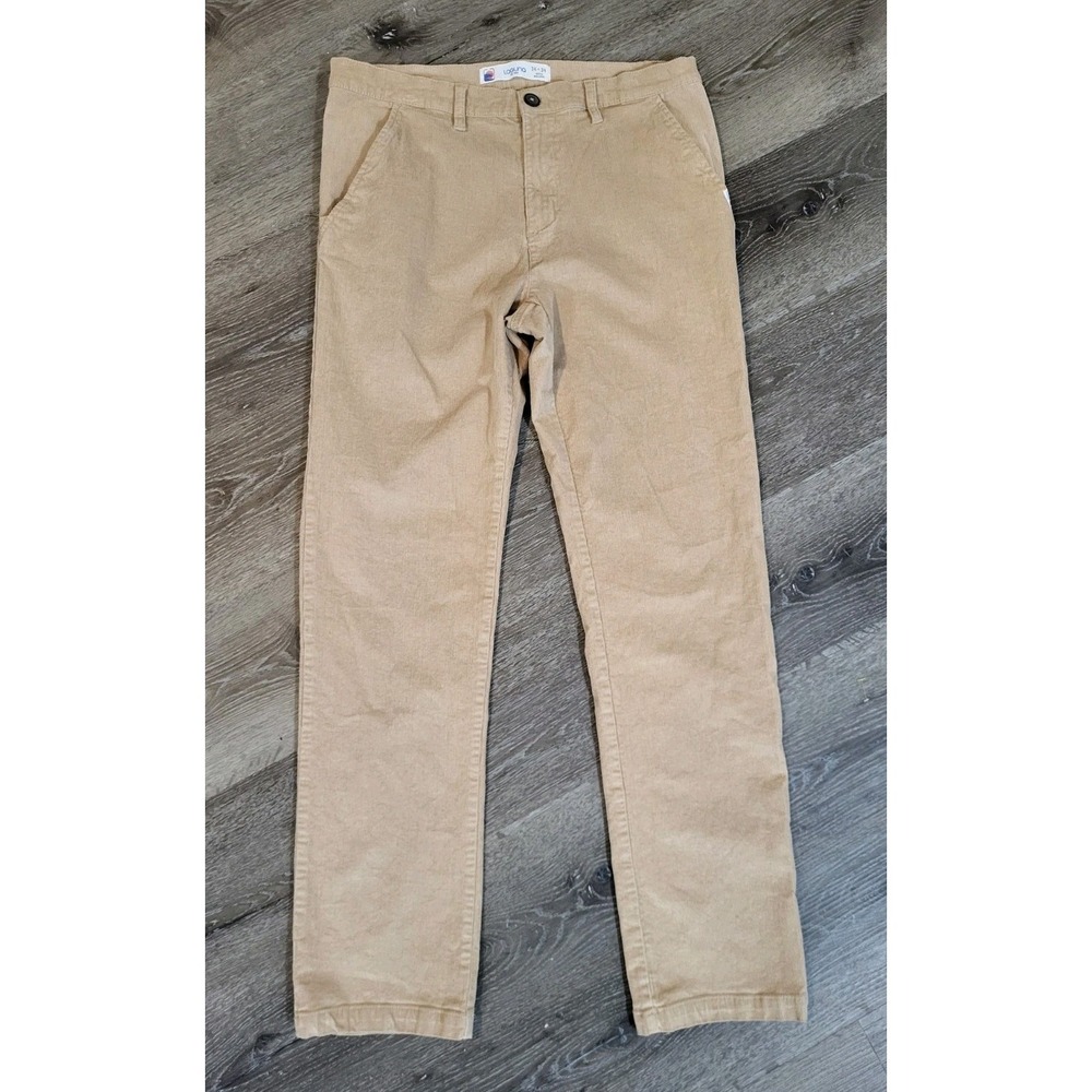 Mens Laguna Beige Corduroy Pants Sz 34x34